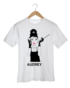 AUDREY HEPBURN WITH CELLPHONE White T-Shirt