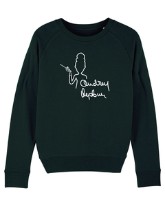 AUDREY HEPBURN SIGNATURE Black Sweatshirt