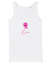Load image into Gallery viewer, COCO ONLY NAME  PINK Organic Tank Top White T-Shirt