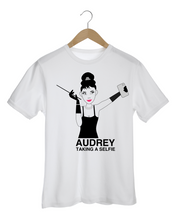 Load image into Gallery viewer, AUDREY TAKING A SELFIE White T-Shirt