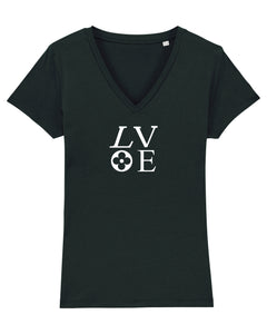 LOVE Organic V-Neck Black T-Shirt
