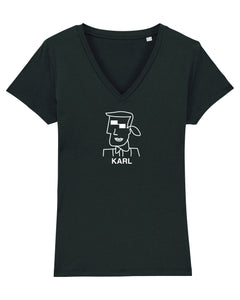 KARL CUBIST Organic V-Neck T-Shirt