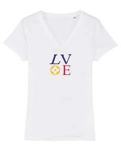 LOVE COLOR Organic V-Neck T-Shirt