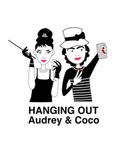 Load image into Gallery viewer, COCO AND AUDREY HANGING OUT White T-Shirt