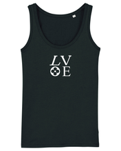 Load image into Gallery viewer, LOVE Organic Tank Top Black T-Shirt