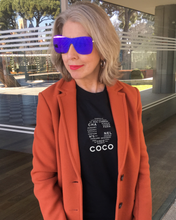 Load image into Gallery viewer, C OF COCO Words Cloud  Black T-Shirt
