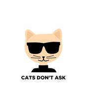 Load image into Gallery viewer, CATS DON'T ASK  White T-Shirt