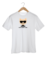 Load image into Gallery viewer, CATS DON'T ASK  White T-Shirt