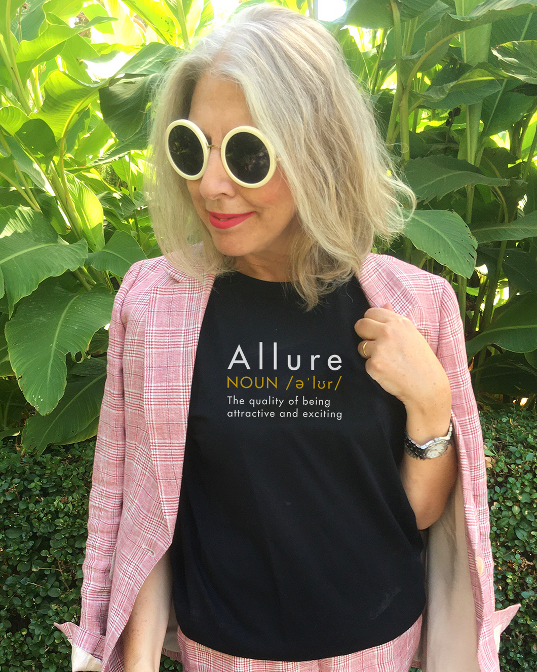 ALLURE, Word Definition Black T-Shirt