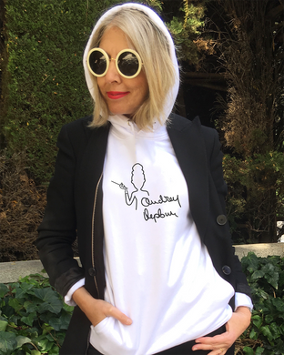 AUDREY HEPBURN SIGNATURE White Hoodie