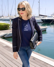 Load image into Gallery viewer, AUDREY HEPBURN ICONIC PEOPLE Blue Navy T-Shirt