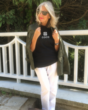 Load image into Gallery viewer, COCO CAMELLIA Black T-Shirt