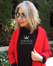 Load image into Gallery viewer, COCO V, QUEEN OF STYLE Black Hoodie