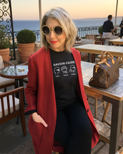 Load image into Gallery viewer, SAVOIR-FAIRE: YVES, COCO AND KARL Black T-Shirt