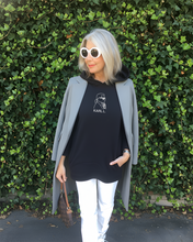 Load image into Gallery viewer, KARL LAGERFELD (THE THINKER) SILHOUETTE Black Hoodie