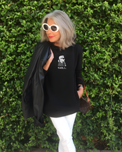 Load image into Gallery viewer, KARL LAGERFELD (THE THINKER) SILHOUETTE Black Hoodie