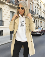 Load image into Gallery viewer, KATE MOSS SILHOUETTE  White Hoodie