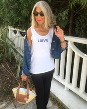 Load image into Gallery viewer, LOVE WITH BLUE MARINE CAMELLIA Tank Top