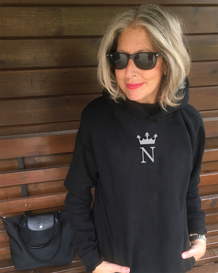 N ROYAL MONOGRAM Black Hoodie