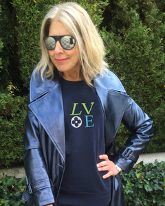 LOVE BLUE AND GREEN French Navy Sweatshirt