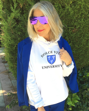 DOLCE VITA UNIVERSITY White Hoodie