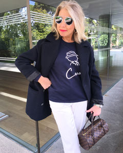 COCO ONLY NAME SIGNATURE French Navy Sweatshirt