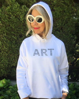 ART WORDS CLOUD White Hoodie