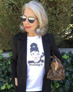 AUDREY HEPBURN PORTRAIT  White T-Shirt