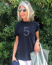 Load image into Gallery viewer, FIVE, THE LUCKY NUMBER OF COCO Navy  Blue T-Shirt