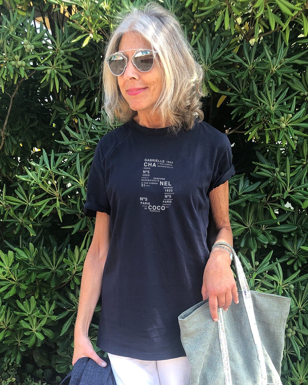 FIVE, THE LUCKY NUMBER OF COCO Navy  Blue T-Shirt