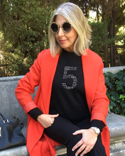 Load image into Gallery viewer, FIVE, THE LUCKY NUMBER OF COCO Black Sweatshirt
