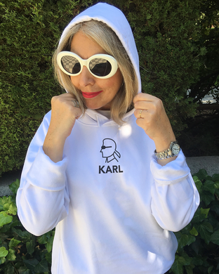 KARL SILHOUETTE White Hoodie