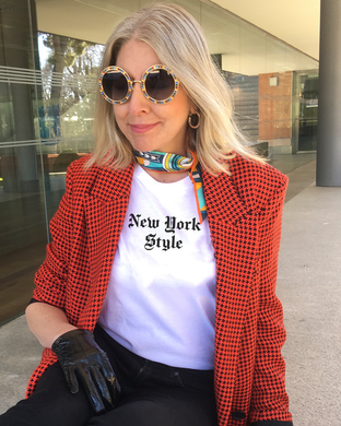 NEW YORK STYLE IN GOTHIC LETTERS White T-Shirt