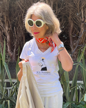 Load image into Gallery viewer, 30 AV. MONTAIGNE, THE MAISON OF THE NEW LOOK Organic V-Neck White T-Shirt