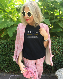 ALLURE, Word Definition Black T-Shirt