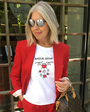 Load image into Gallery viewer, AMOUR DRONE IN KEITH HARING STYLE White T-Shirt