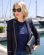 Load image into Gallery viewer, AUDREY HEPBURN ICONIC PEOPLE Blue Navy T-Shirt