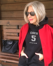 Load image into Gallery viewer, COCO chanel 5 STYLE CLUB Black Hoodie