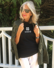 Load image into Gallery viewer, COCO CAMELLIA Black T-Shirt