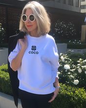 Load image into Gallery viewer, COCO chanel CAMELLIA White Sweatshirt