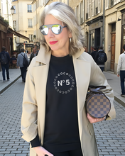 Load image into Gallery viewer, COCO CHANEL NUMBER FIVE-BLACK SWEATSHIRT