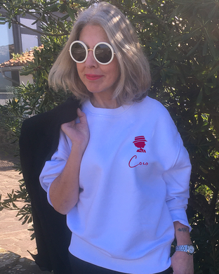 COCO BORDEAUX SMALL LOGO White Sweatshirt