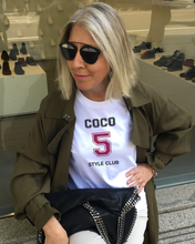 Load image into Gallery viewer, COCO 5 STYLE CLUB BORDEAUX EDITION White T-Shirt