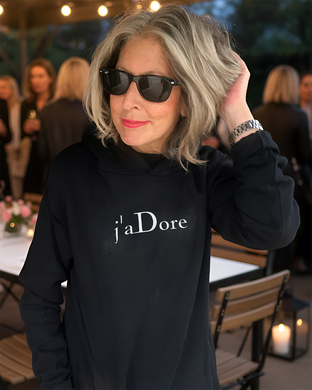 J'ADORE DIOR LOGO REVIVAL Black Hoodie