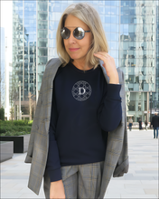 Load image into Gallery viewer, TRIBUTE TO DIOR CANNAGE PRINT Navy Blue Sweatshirt