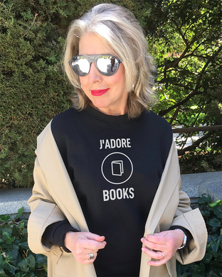 J'ADORE BOOKS Black Sweatshirt