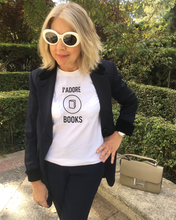 Load image into Gallery viewer, J'ADORE BOOKS White T-Shirt