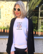 Load image into Gallery viewer, LA VIE EN COULEUR White Sweatshirt