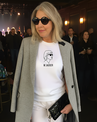 MICK JAGGER SILHOUETTE White Sweatshirt