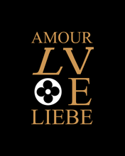 Load image into Gallery viewer, AMOUR LOVE LIEBE Black T-Shirt